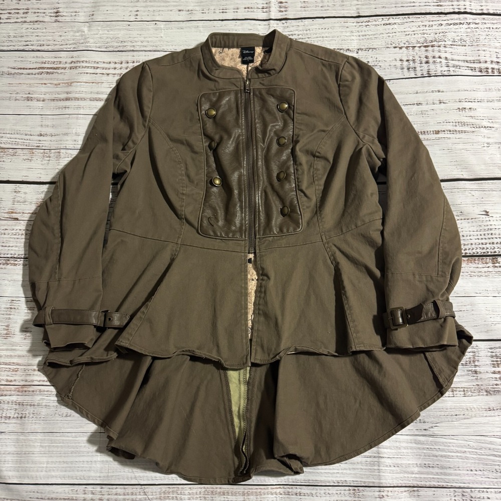 Disney Peter Pan Pirate Captain Cosplay Brown Bomber Jacket Size 1 (Large)